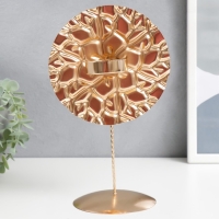 Подсвечник металл на 1 свечу "Паутина времени" золото 26х14,5х11 см Подсвечник металл на 1 свечу "Паутина времени" золото 26х14,5х11 см