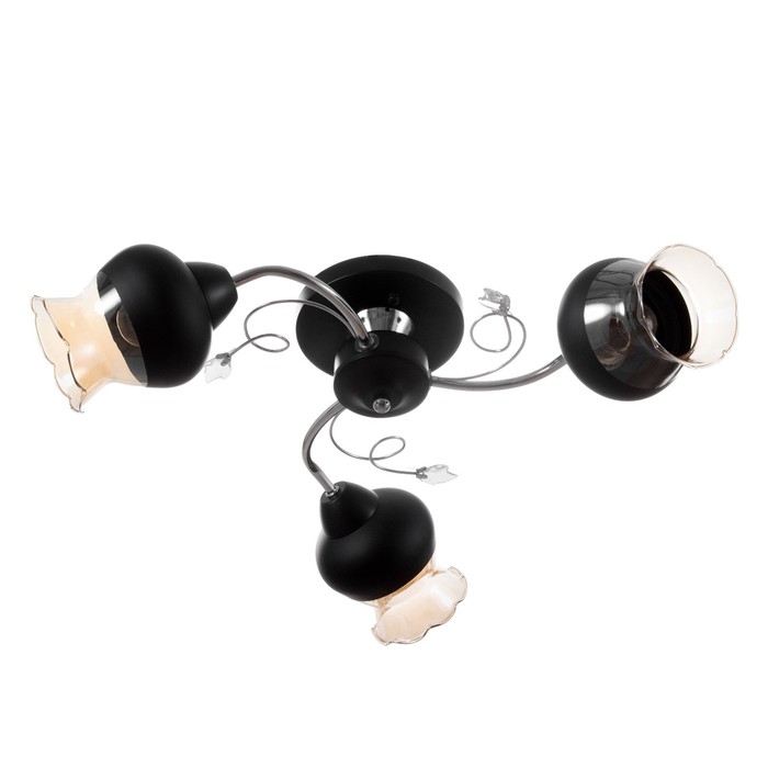 Люстра "Авиталь" 3хЕ27 40Вт чёрно-хромовый 53х53х23 см BayerLux