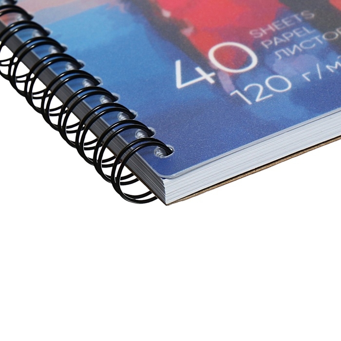 Альбом для рисования А4, 40 листов, блок 120 г/м&sup2;, на спирали, Erich Krause "Art Spirit", пластиковая обложка, 100% белизна, твердая подложка