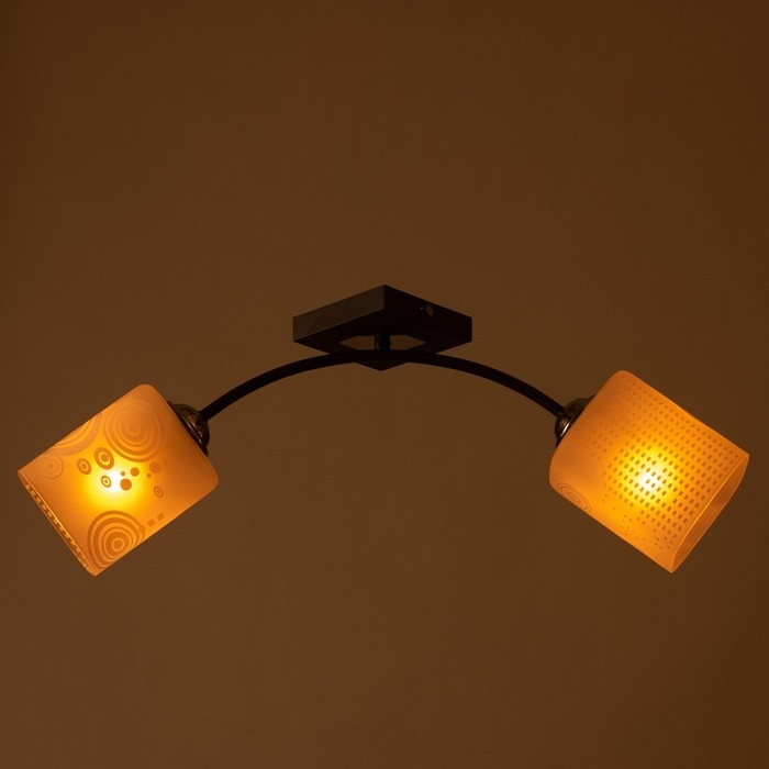 Люстра ГАЛЛОП Каскад 2х60Вт Е27 коричневый  15х50х25см