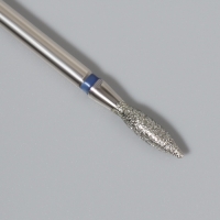Фреза алмазная для маникюра &laquo;Пламя&raquo;, средняя зернистость, 2,5 &times; 10 мм, в пластиковом футляре