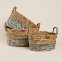 Корзины для хранения ручной работы SL Home, 3 шт: 33&times;23&times;16 см, 35&times;25&times;25 см, 35&times;25&times;25 см