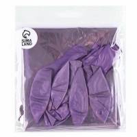 Набор шаров &laquo;Праздничный&raquo; фольга, латекс, цвет сиреневый, 10 шт.