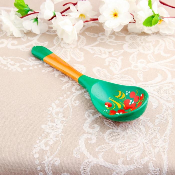 Ложка «Зеленушка», салатная, 6×21, хохлома Ложка «Зеленушка», салатная, 6×21, хохлома