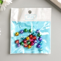 Набор декора для творчества металл "Колокольчики цветные" (набор 25 шт), d-1 см, 12х10 см Набор декора для творчества металл "Колокольчики цветные" (набор 25 шт), d-1 см, 12х10 см