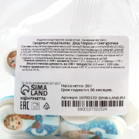 Новый год! Посыпка медальоны сахарная с картинкой микс: «Дед Мороз и Снегурочка», для декора капкейков, торта, напитков, 20 гр Новый год! Посыпка медальоны сахарная с картинкой микс: «Дед Мороз и Снегурочка», для декора капкейков, торта, напитков, 20 гр