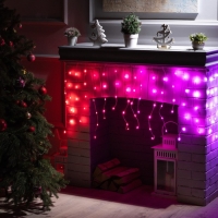 Умная гирлянда «Бахрома» 2 × 0.4 м роса, IP20, серебристая нить, 99 LED, пульт ДУ, приложение, свечение RGB, USB Умная гирлянда «Бахрома» 2 × 0.4 м роса, IP20, серебристая нить, 99 LED, пульт ДУ, приложение, свечение RGB, USB