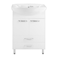 Комплект мебели для ванной: Тумба "Белла 60/2" + раковина "Грация", 60 х 43,3 х 82 см