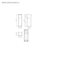 Тумба напольная для ванной комнаты "Вега 2503", 25,2 х 25,2 х 88,2 см