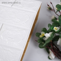 Самоклеящаяся ПВХ панель "Белый кирпич" 77*70*0,2 см Самоклеящаяся ПВХ панель "Белый кирпич" 77*70*0,2 см