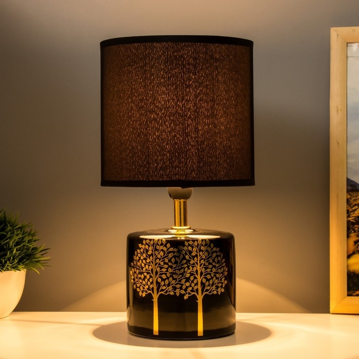 Настольная лампа "Дуо арбор" E14 40Вт черный  15х15х28 см RISALUX