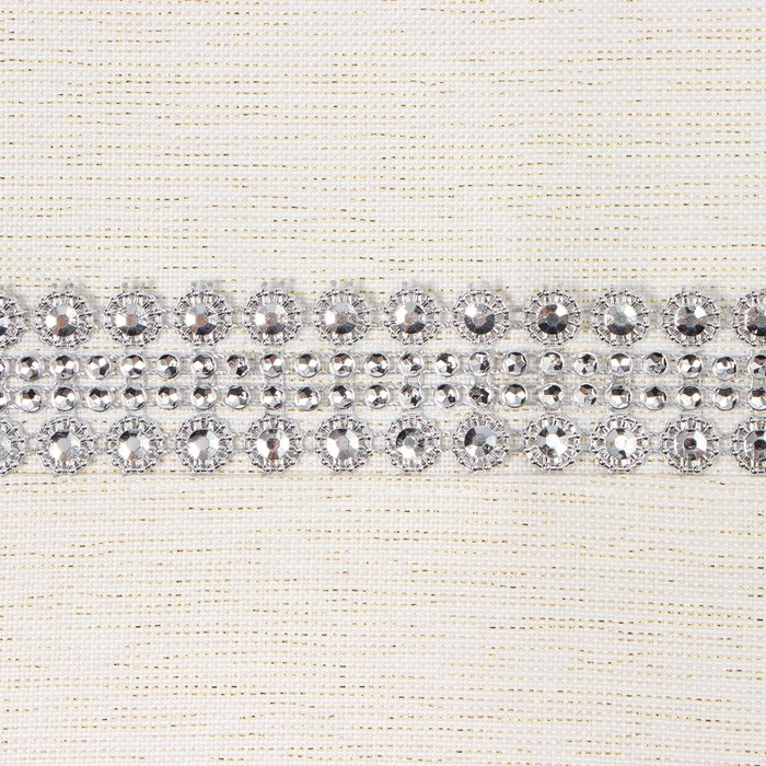 Дорожка Этель со стразами, 50 х 100 &plusmn;5 см, цвет молочный, п/э