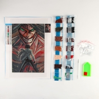 Алмазная мозаика с частичным заполнением на холсте &laquo;Полуночный герой&raquo;&lrm;, 20 х 30 см