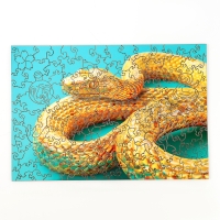 Пазлы фигурные деревянные &laquo;Золотая змея&raquo;, 137 элементов, символ года 2025