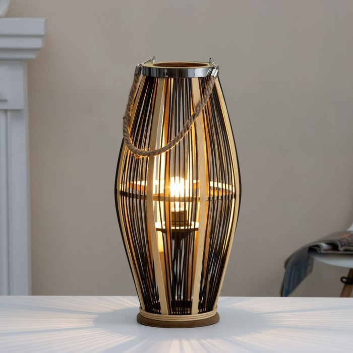 Настольная лампа "Джая" Е27 15Вт черный 25х25х53 см RISALUX