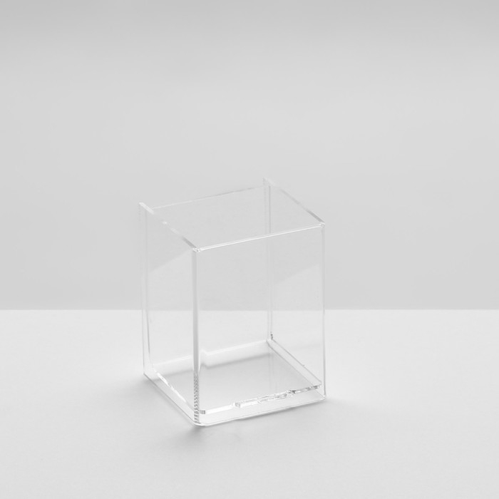 Подставка для карандашей 1 ячейка, 5&times;7&times;5 см, оргстекло 1,8 мм, В ЗАЩИТНОЙ ПЛЁНКЕ