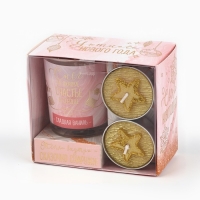 Новогодние свечи &laquo;Снег за окном, счастье в сердце&raquo;, набор 3 шт.