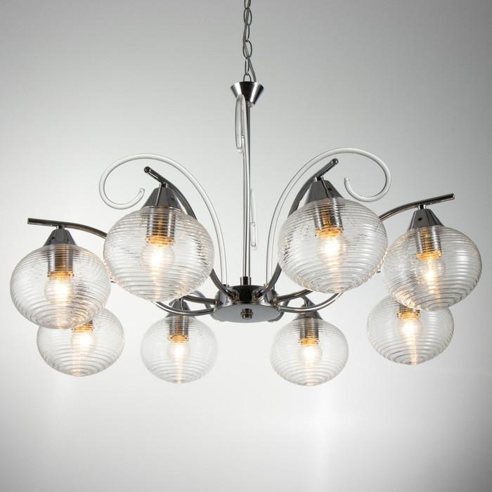 Люстра Люстра "Харми" 8xE27 40Вт серебро 62х62х41 см BayerLux