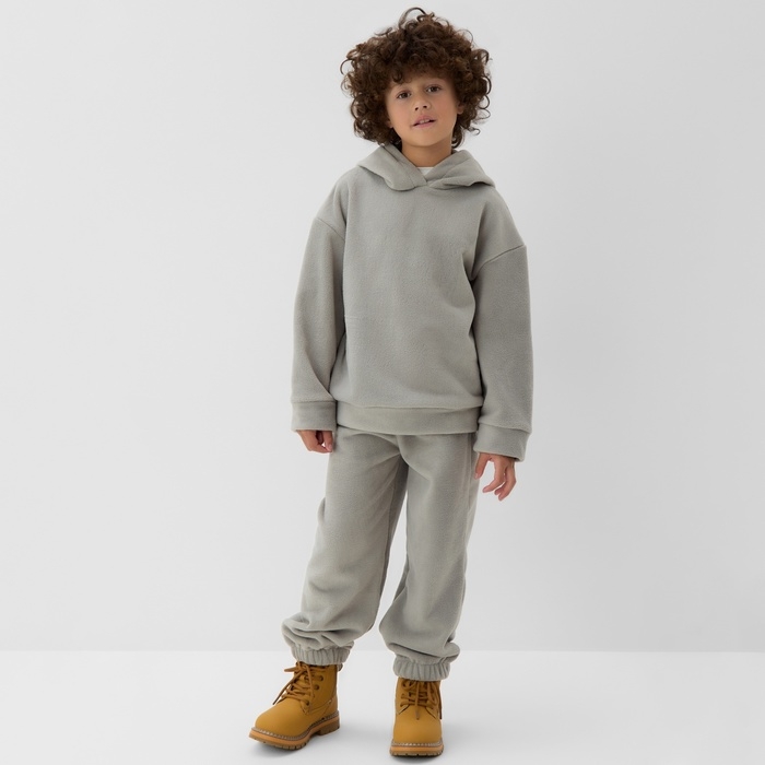 Костюм (худи и брюки) детский MINAKU: Fleece Soft, цвет графит, рост 140 см Костюм (худи и брюки) детский MINAKU: Fleece Soft, цвет графит, рост 140 см