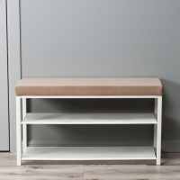 Банкетка &laquo;Торонто 33C&raquo;, 92,5&times;31,6&times;11,3 см, цвет каркаса белый, цвет сиденья бежевый