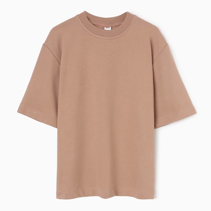 Футболка мужская из органического хлопка MINAKU REGULAR FIT: цвет бежевый, р-р 52