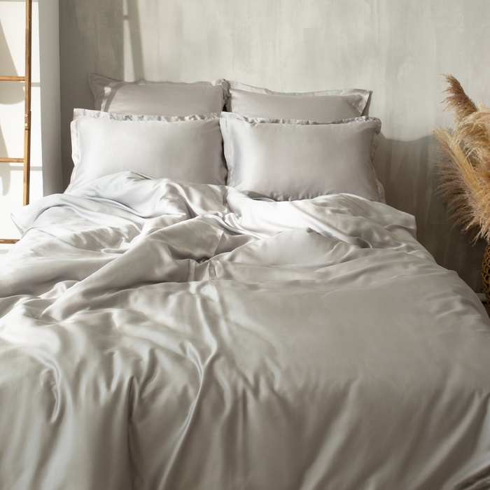 Простыня SL Home Tencel 235*280 см , цв. светло-серый