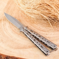 Нож-бабочка "Аргус" 17см, клинок 69мм/1мм, серебристый Нож-бабочка "Аргус" 17см, клинок 69мм/1мм, серебристый