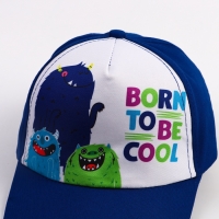 Кепка детская для мальчика Born to be cool, цвет синий, р-р 52-54, 5-7 лет