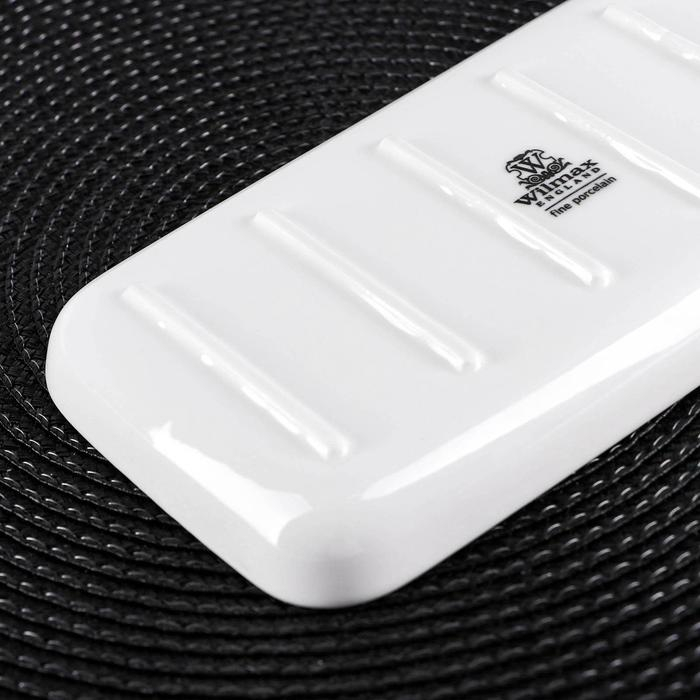 Блюдо фарфоровое прямоугольное Wilmax, 19&times;10 см, цвет белый