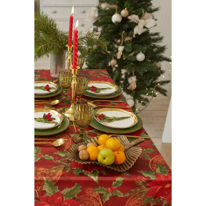 Скатерть новогодняя Доляна &laquo;Волшебный праздник&raquo; 145*300 +/- 2 см, 100% п/э