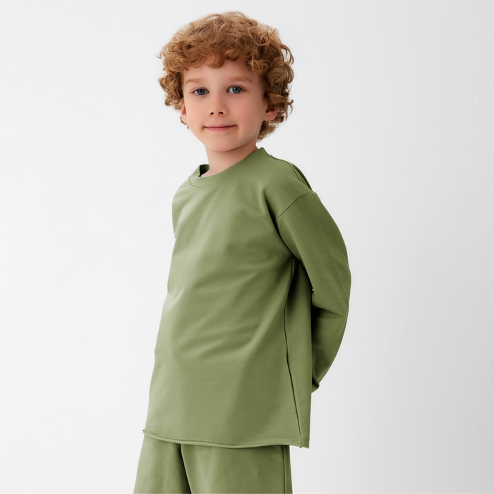 Футболка детская с дл.рукавом  KAFTAN, р. 32 (110-116 см), хаки