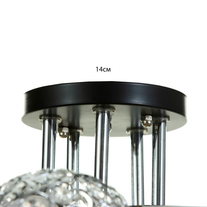 Люстра Люстра "Роксана" 5хЕ27 40Вт черно-хромовый 60х60х27 см BayerLux