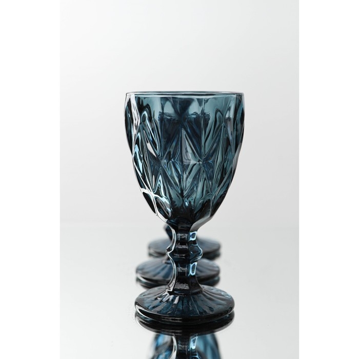 Бокал для вина стеклянный Magistro &laquo;Круиз&raquo;, 250 мл, 8&times;15,3 см, цвет синий