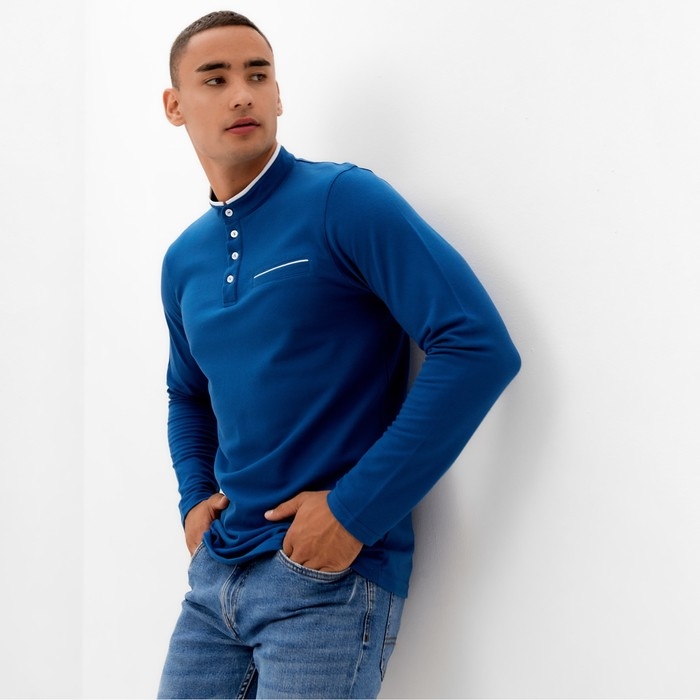 Джемпер мужской (пике) MINAKU цвет синий, р-р 42