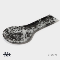 Подставка под ложку Magistro «Мрамор», 24×11×1 см, цвет чёрный Подставка под ложку Magistro «Мрамор», 24×11×1 см, цвет чёрный