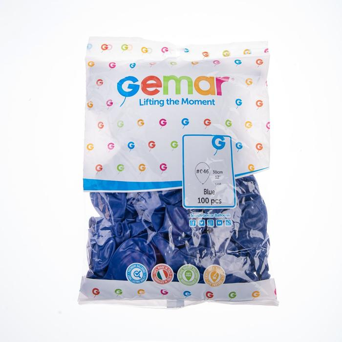 Шар латексный 12 Шар латексный 12", пастель, набор 100 шт., синий