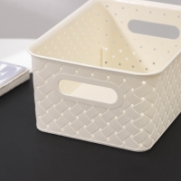 Корзина для хранения &laquo;Береста&raquo;, 3 л, 23,5&times;17,3&times;10,5 см, цвет слоновая кость