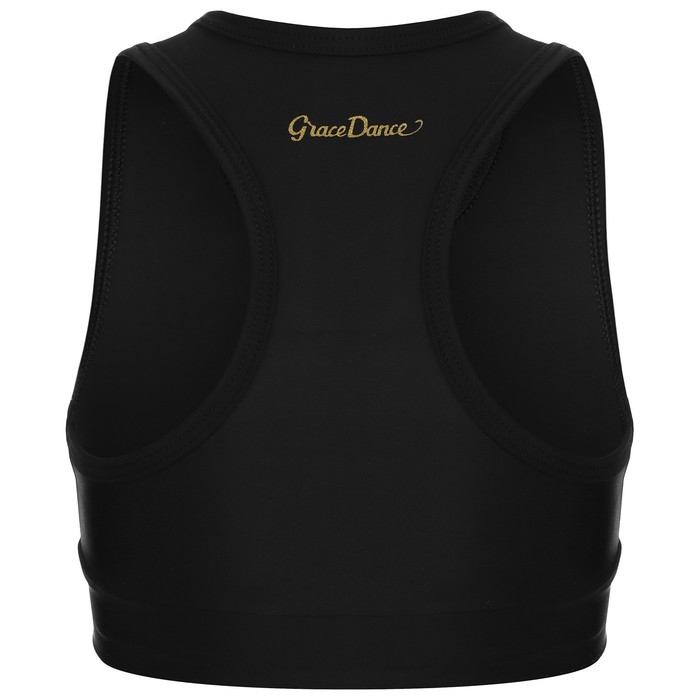 Топ-борцовка для гимнастики и танцев Grace Dance, р. 42, цвет чёрный