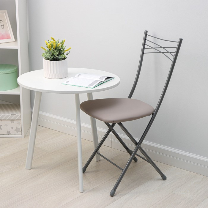 Стул складной &laquo;Ника 1&raquo;, цвет сиденья серый, каркас микс