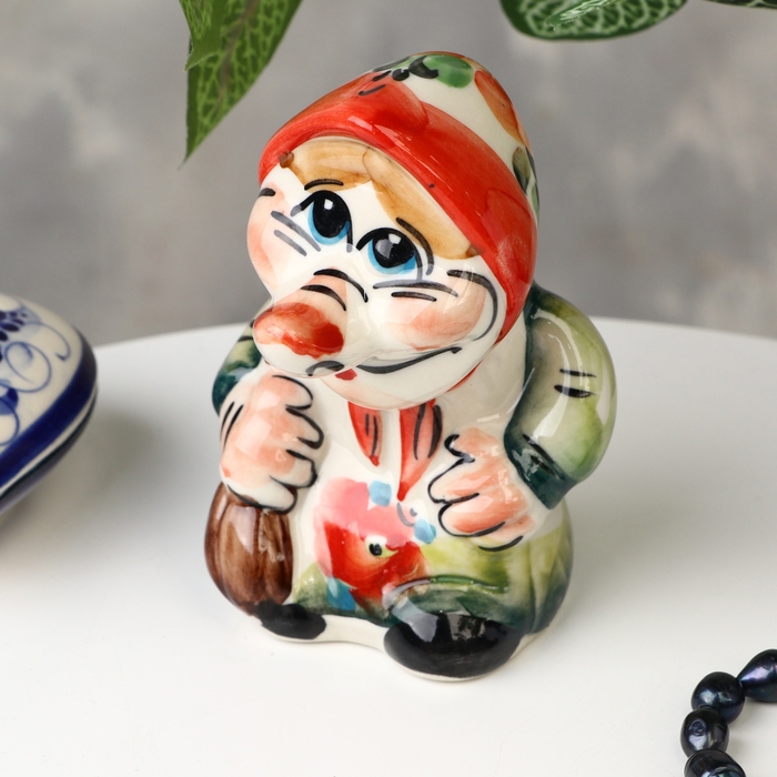 Сувенир &laquo;Буся&raquo;, гжель, цвет, 12х8 см