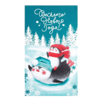 Набор кухонных полотенец Доляна &laquo;Веселого Нового года&raquo; 35х60см-4шт, 100% хл