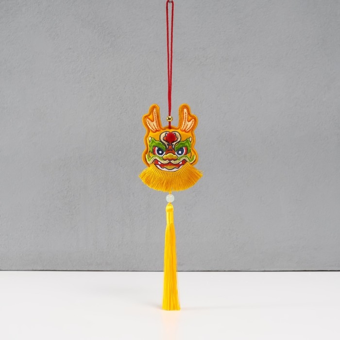 Подвеска-саше текстиль Подвеска-саше текстиль "Дракон" жёлтая 2х7,5х24 см