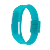 Часы наручные электронные "Скайер", l-25 см, застежка, голубые Часы наручные электронные "Скайер", l-25 см, застежка, голубые