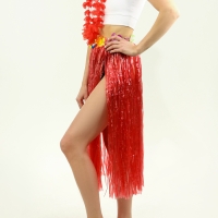 Гавайский набор «Тропики»: юбка, зажим, венок, цвет красный Гавайский набор «Тропики»: юбка, зажим, венок, цвет красный