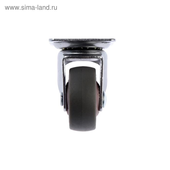 Колесо мебельное, d=30 мм, без тормоза, мягкий ход, коричневое Колесо мебельное, d=30 мм, без тормоза, мягкий ход, коричневое