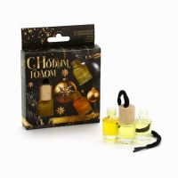 Ароматизаторы для машины новогодние &laquo;Все сбудется, загадывай&raquo;, цитрус, тропики, парфюм, 3 шт