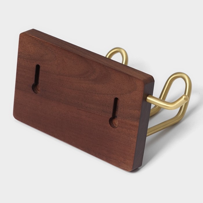 Держатель для фена St&ouml;lz H&ouml;lzern Premiere, ореховое дерево, алюминий, 20,5&times;11&times;8 см