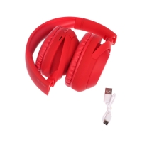 Наушники MZ300, беспроводные, полноразмерные, микрофон, BT 5.3, 400 мАч, красные Наушники MZ300, беспроводные, полноразмерные, микрофон, BT 5.3, 400 мАч, красные