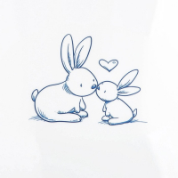 Ванна детская &laquo;Кролики&raquo; со сливом, 102 cм, цвет белый