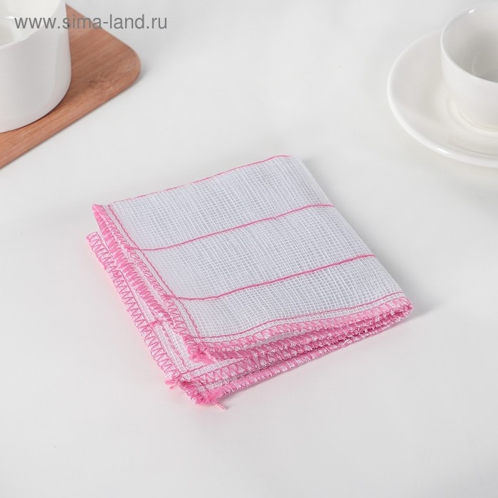 Салфетка для мытья посуды Доляна, хлопок, 30&times;30 см